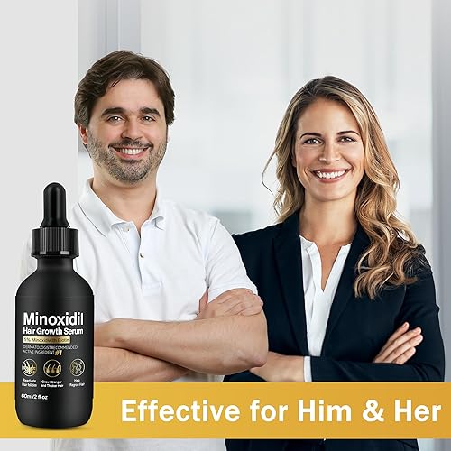 Miniatura 7 de Suero de crecimiento del cabello de minoxidil al 5%, minoxidil tópico para hombres y mujeres, tratamiento de crecimiento del cabello para pérdida y