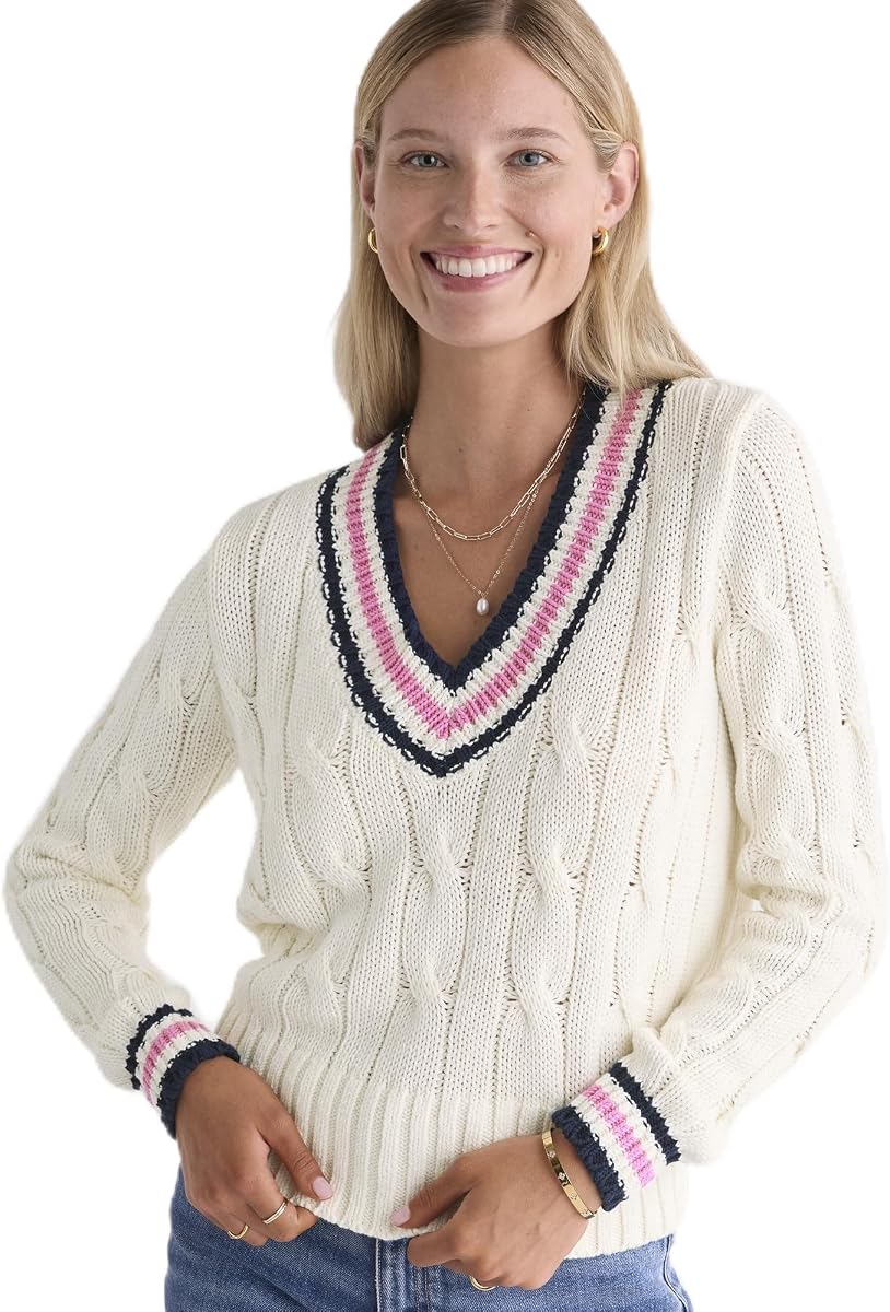 Suéter universitario de algodón Katie para mujer