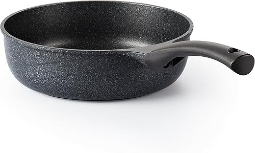 Vista 19 de Cook N Home Sartén antiadherente de mármol para saltear de 8 pulgadas + 9.5 pulgadas, color negro