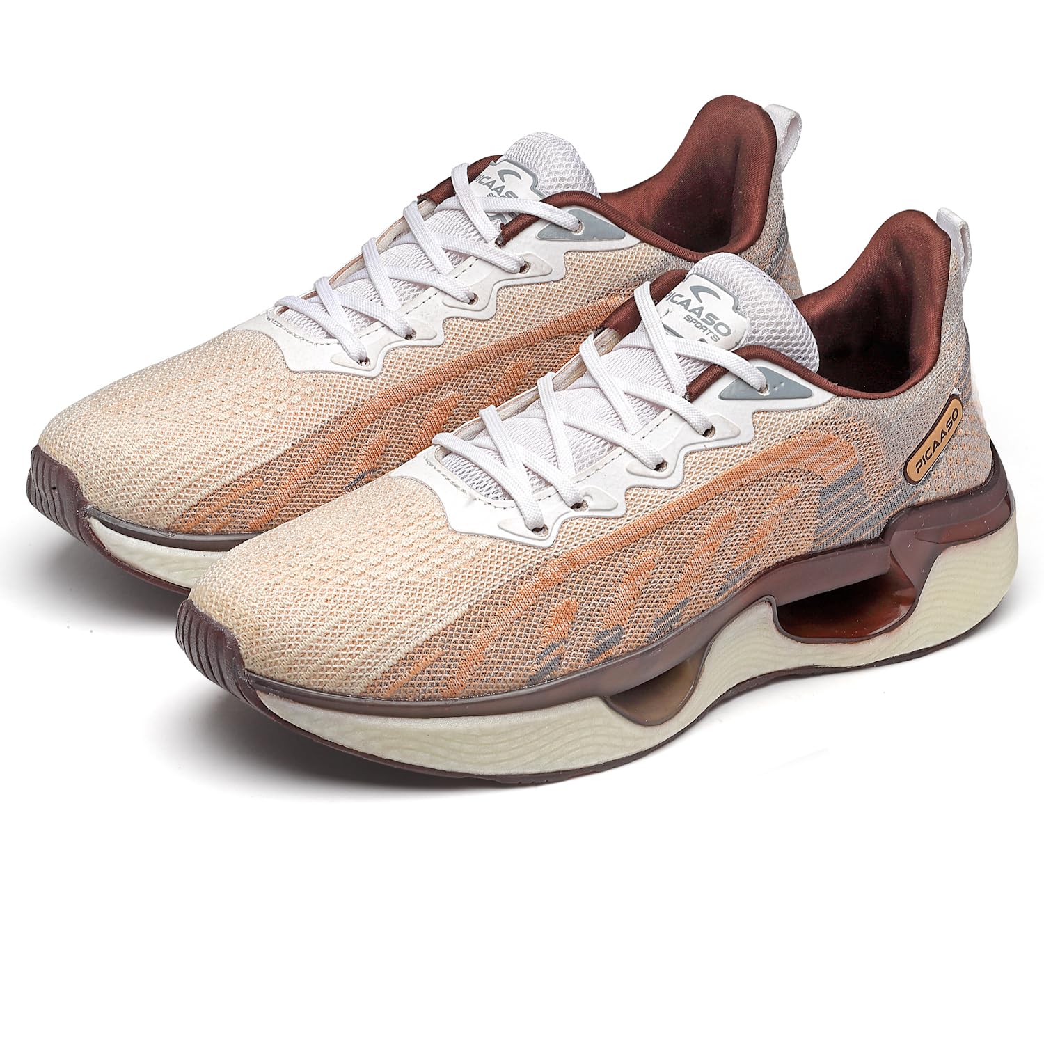 AIRSON Mens Gloster Sports Running Shoes with Ultra Soft Advanced Knit Technology Lightweight TPU & TPR Sole with Memory Foam Insole Casual Sneaker Shoes for Mens & Boys Brown (B0D8YN24N3) Amazon Price History, Amazon Price Tracker