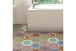 Classic Bohemian Hexagon Peel-and-Stick Tile Stickers