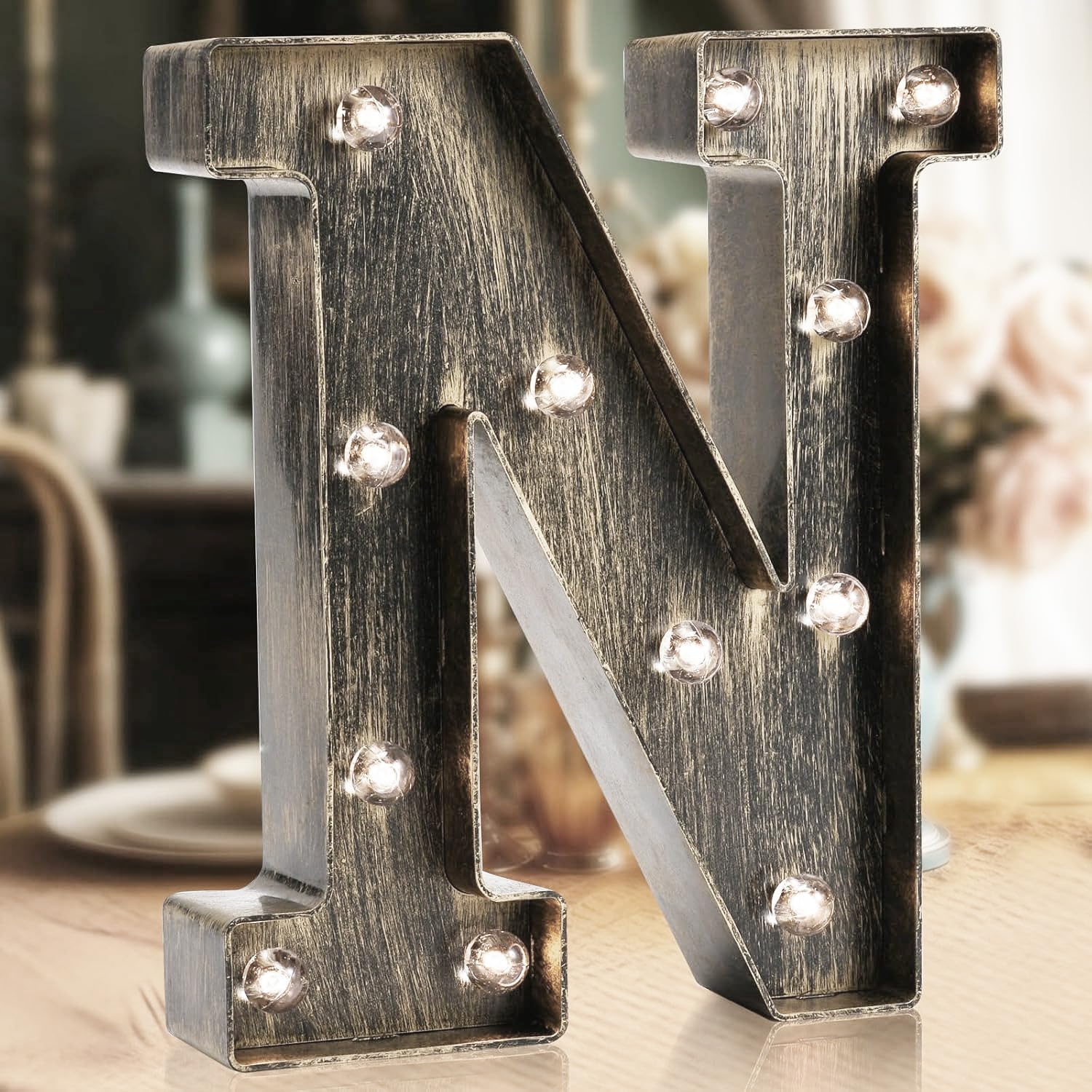 LED Marquee Letter Lights, Light Up Letters Glitter Alphabet Letter Sign Battery Powered for Night Light Birthday Party Wedding Girls Gifts Home Bar Christmas Decoration