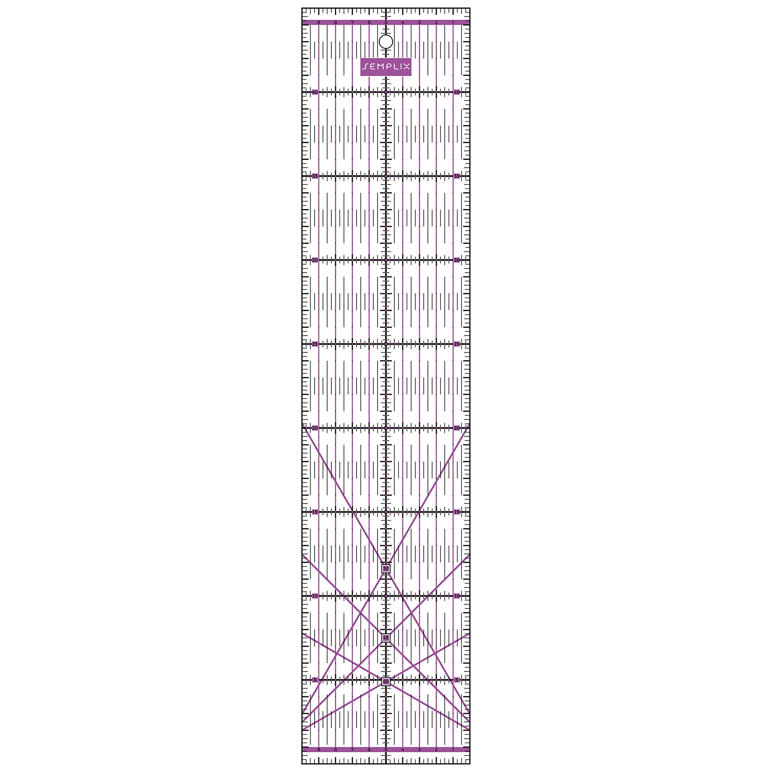 SEMPLIX Patchwork Lineal Set cm Bundle (10x45 cm, 15x60 cm, 15x30 cm, 15x15 cm, 30x30 cm) (lila)