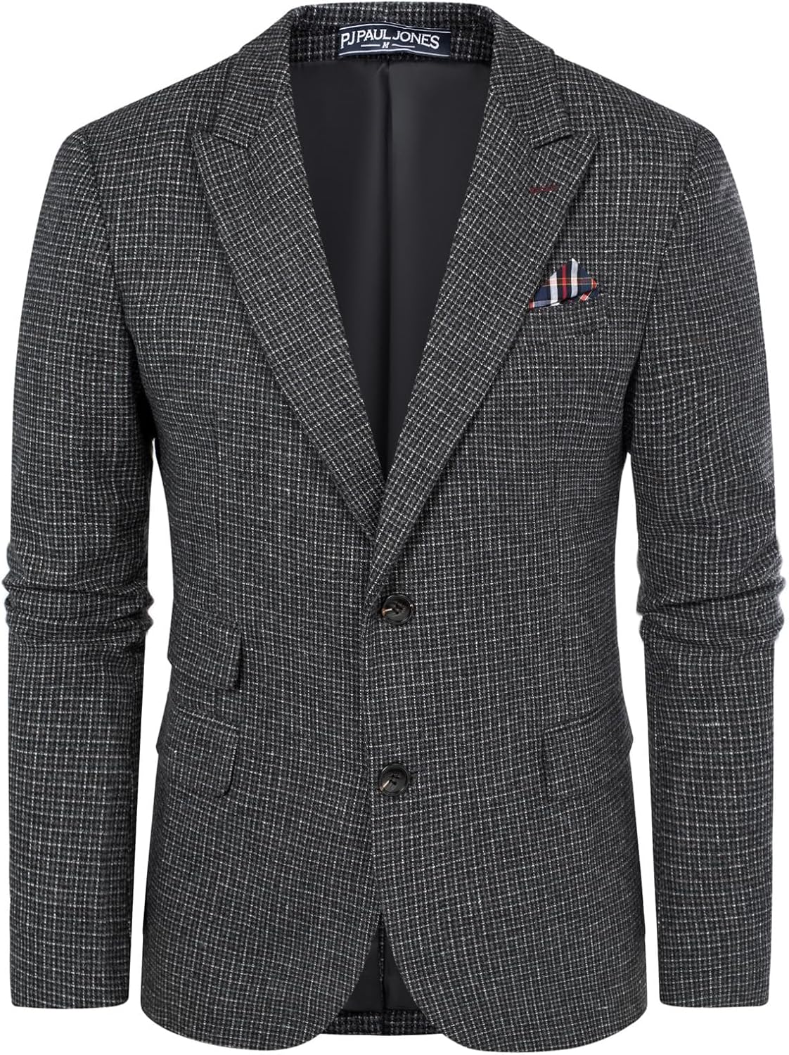 PJ PAUL JONES Men Tweed Blazer Wool Herringbone Sport Coat Jacket Vintage Blazers Suit Jackets
