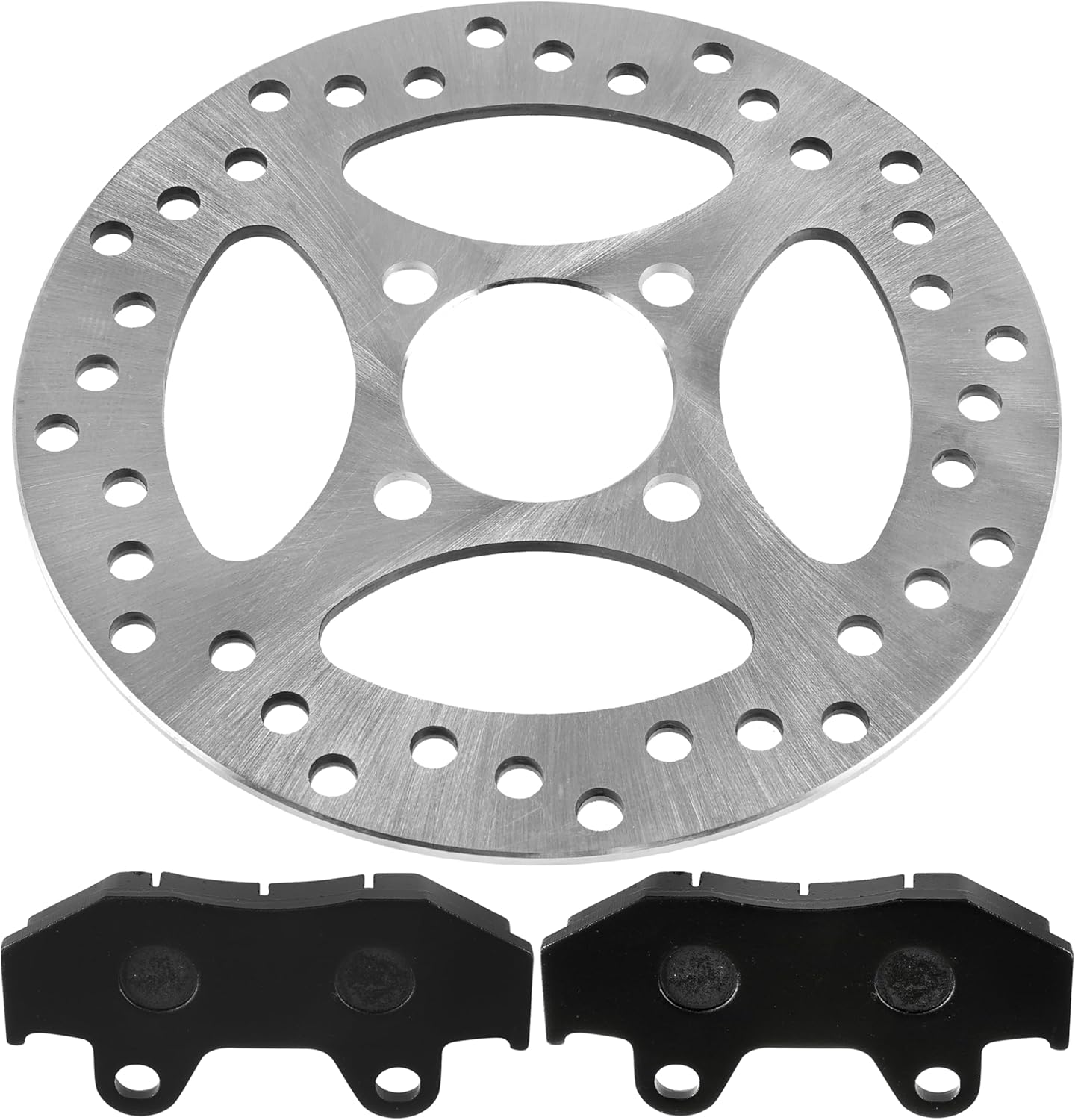 Caltric Rear Brake Disc Rotor with Pads Compatible with Yamaha Raptor 700 700R YFM700R SE 2013-2026