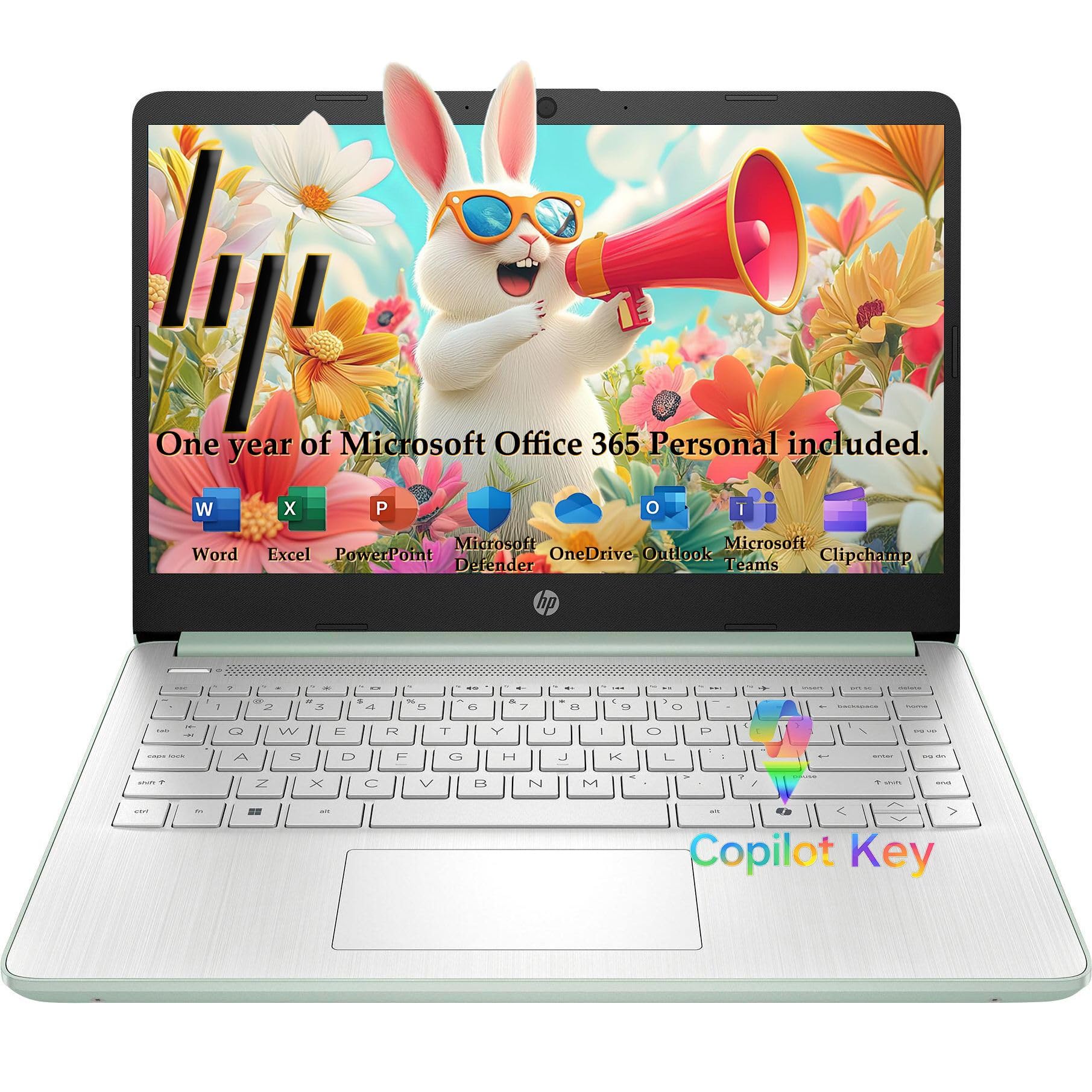 HP Laptop 2026 Student Business, Copilot AI+Office 365, 128GB UFS Intel CPU | Windows 11 Home, Micro-edge Display, WiFi 6, Bluetooth, Full-size Keyboard, Long battery life, Portable Size & Lightweight
