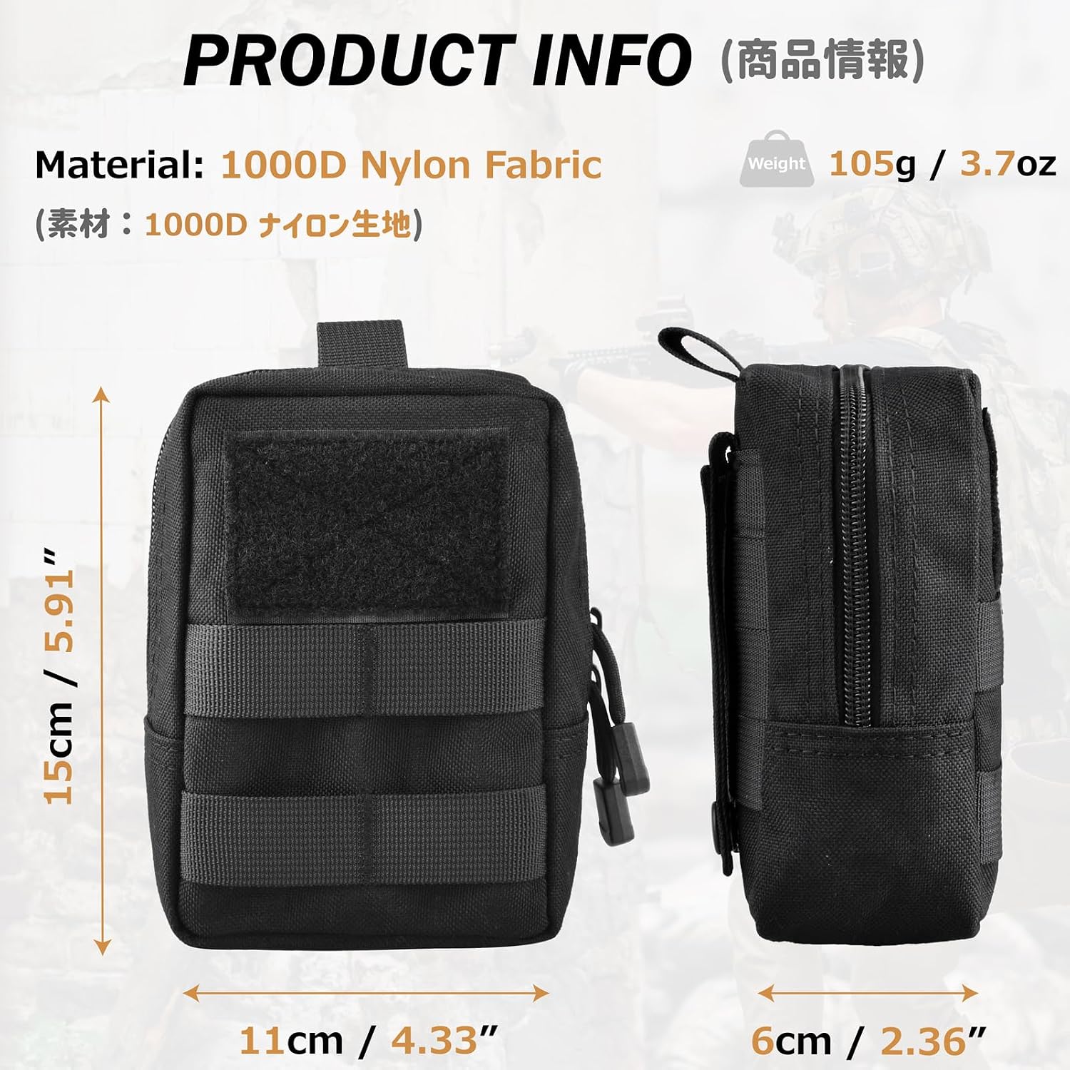 Azarxis Molle Pouches, Tactical Compact EDC Small Utility Pouch Waist Bags Sundries Storage Admin Organize Gear Gadget for Military Backpack image 2