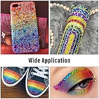 Vista 5 de 10000 diamantes de imitación de resina de 0.079 pulgadas con parte trasera plana, diamantes de imitación transparentes AB de color verde claro