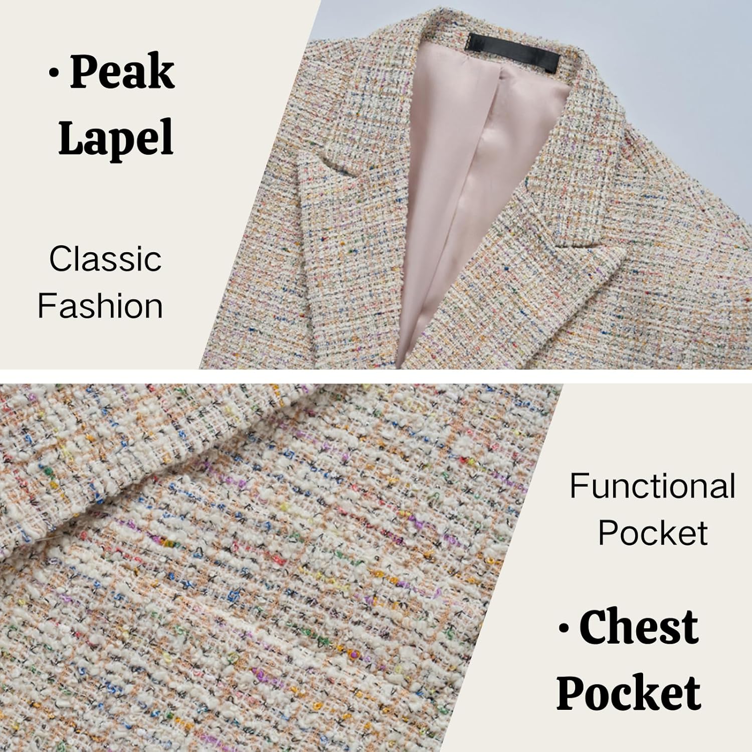 UNINUKOO Mens Suit Jacket Plaid Corduroy Casual Slim Fit Blazer Vintage Stylish Single Breasted Sport Coats Daily Wear