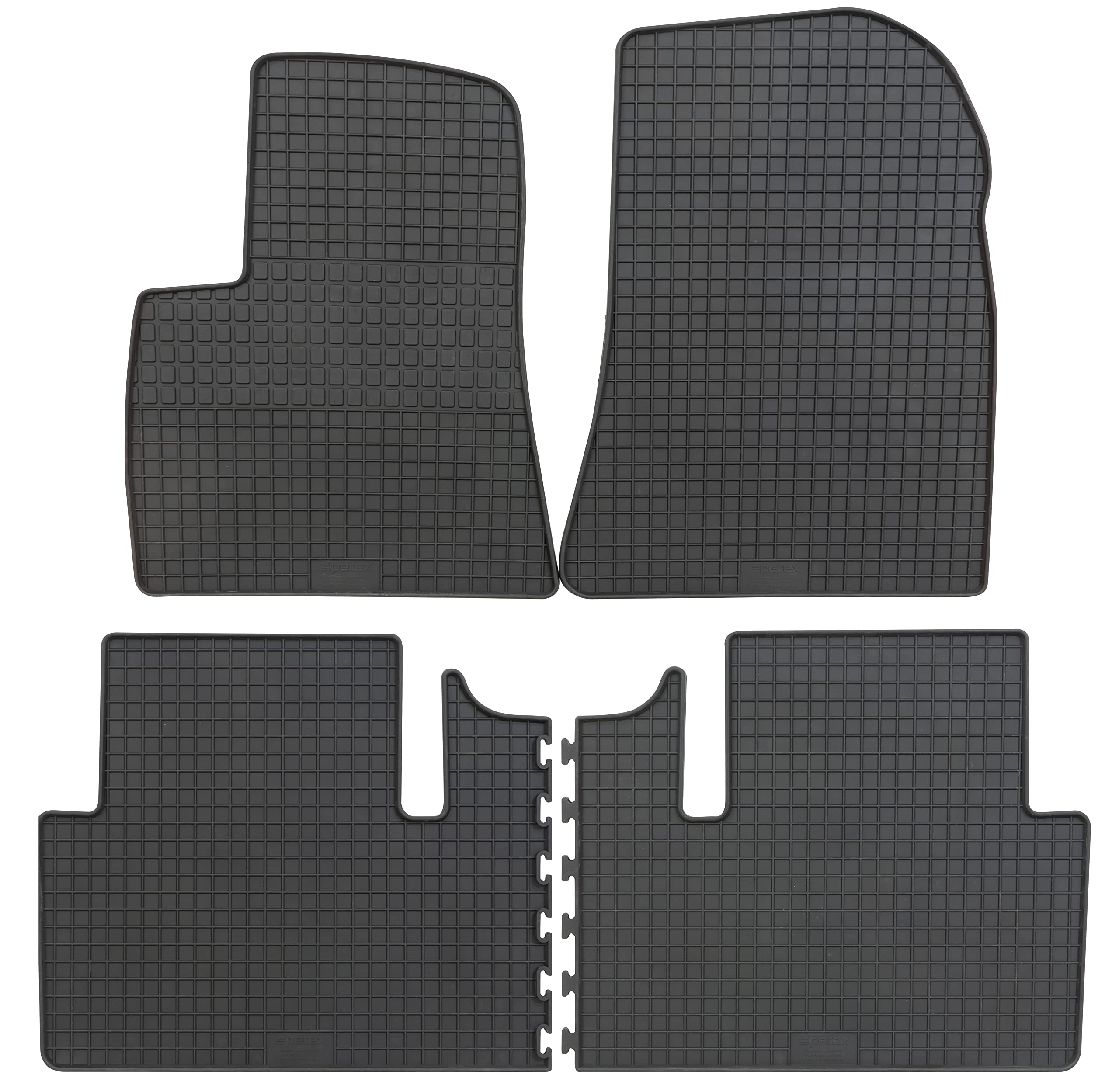 PETEX Tappetini in gomma Premium 4-TLG nero + raschietto ghiaccio auto Test 52/2021