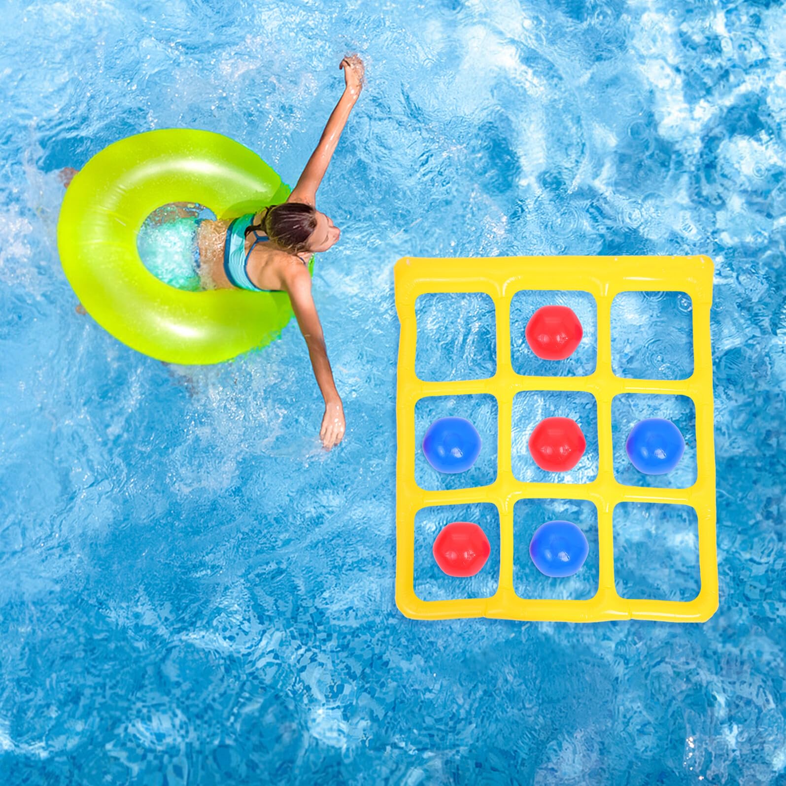 Juguete de Piscina Flotante Inflable de PVC, 1 Set | Decoracion Verano, Juegos de Piscina Inflables, Portátil para Actividades Acuáticas al Aire Libre y Uso Familiar