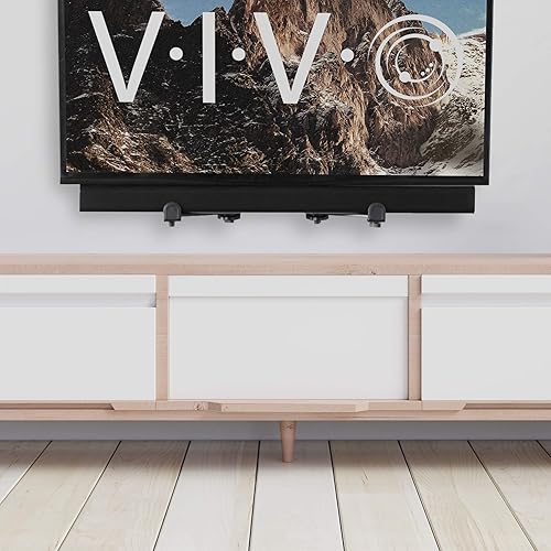 Miniatura 9 de VIVO Soporte de barra de sonido de acero con base antideslizante, TV montado sobre o debajo de la pared, se adapta a la mayoría de patrones VESA