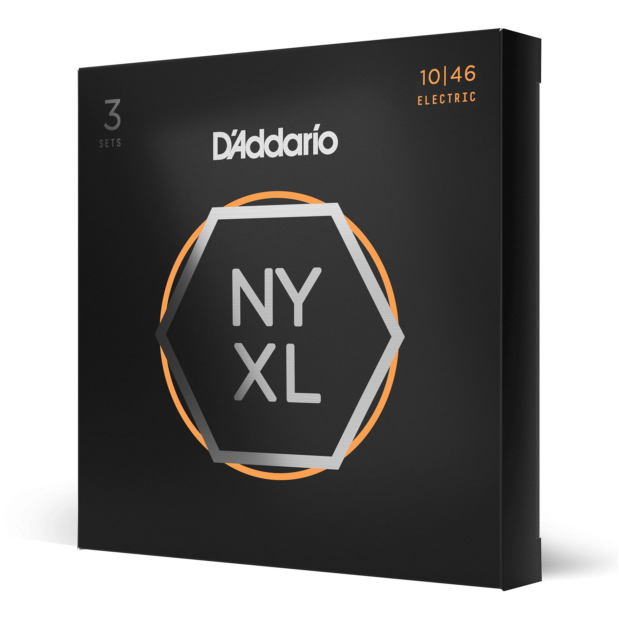 Struny do gitary elektrycznej D'Addario NYXL1046-3P z niklowaną owijką, Regular Light, 10-46, 3 zestawy
