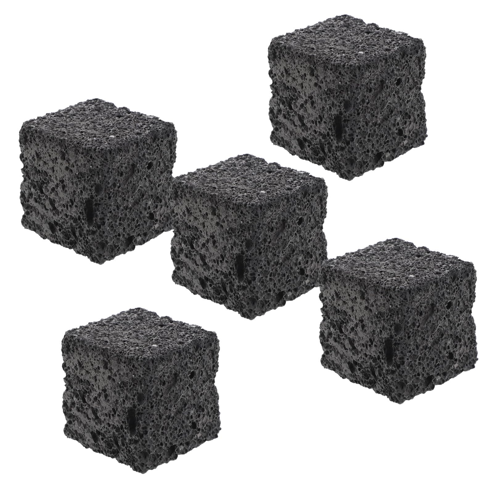 Diffusion uniforme par roche ignée noire Homoyoyo, lot de 5 diffuseurs carrés compacts