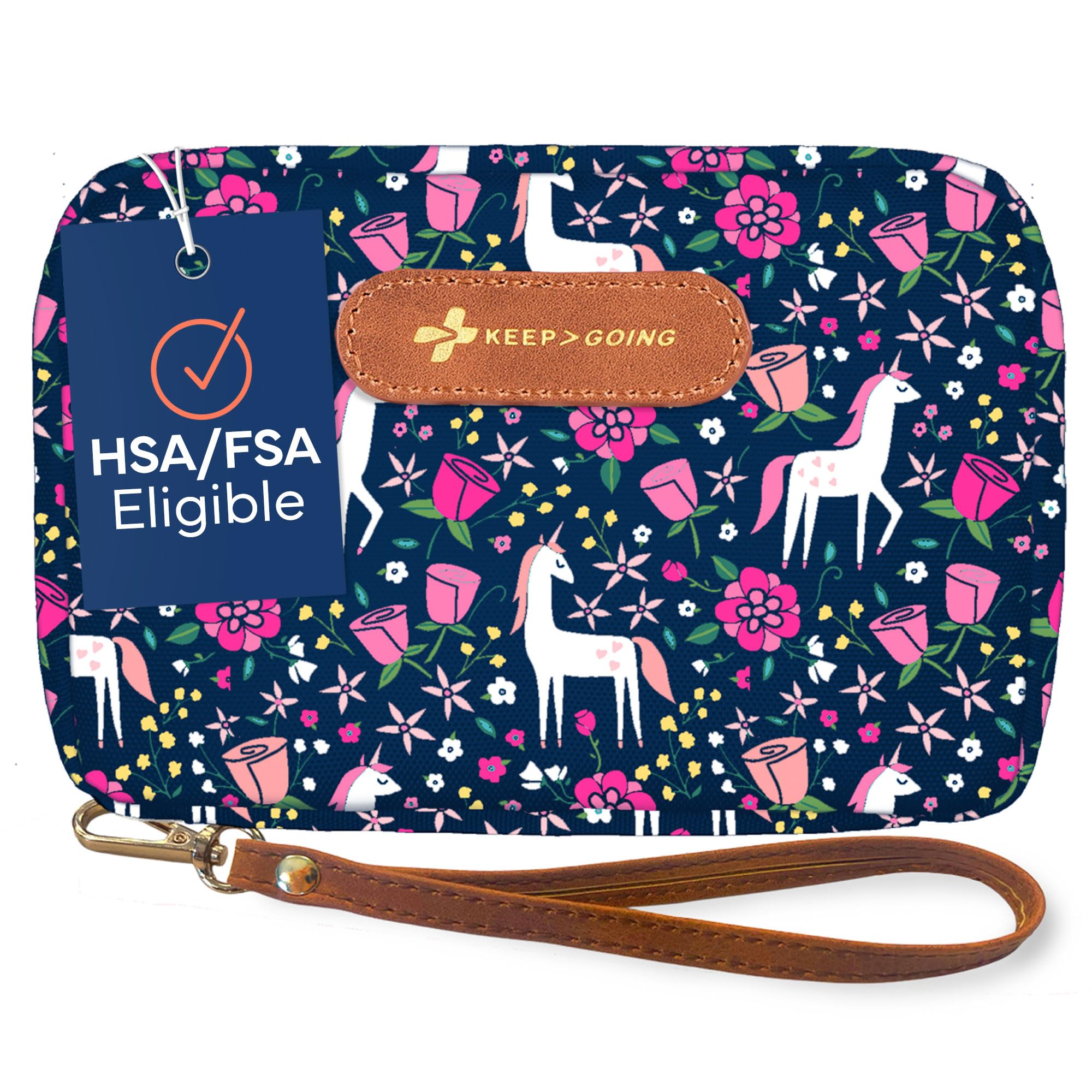 KeepGoing - Kit de primeros auxilios de viaje para niños, 130 unidades, para coche, hogar, bolso, bolsa de pañales y mochila con vendas sin látex, mini kit de primeros auxilios, tamaño de viaje,