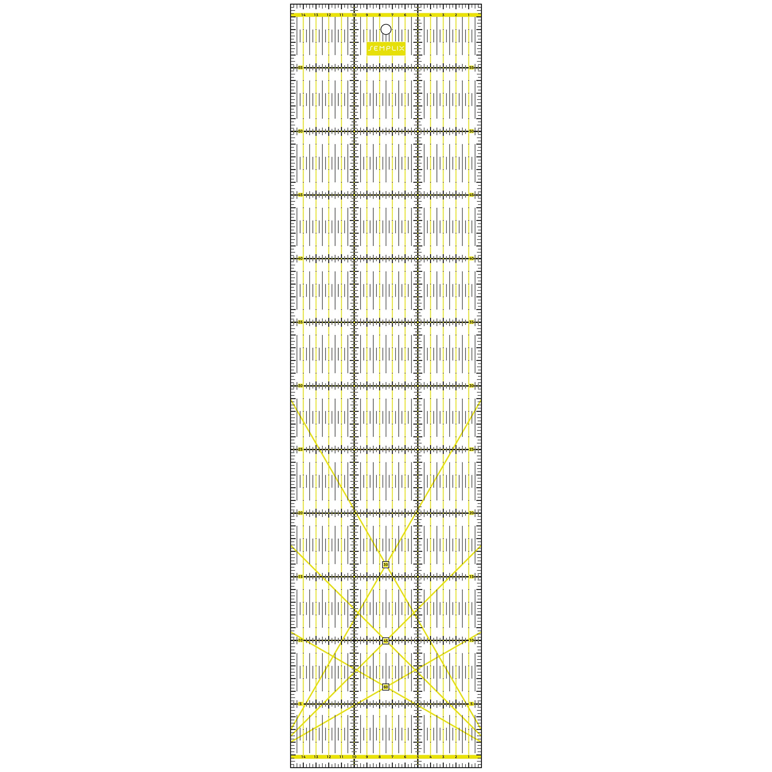 SEMPLIX Patchwork Lineal Set cm Bundle (10x45 cm, 15x60 cm, 15x30 cm, 15x15 cm, 30x30 cm) (gelb)