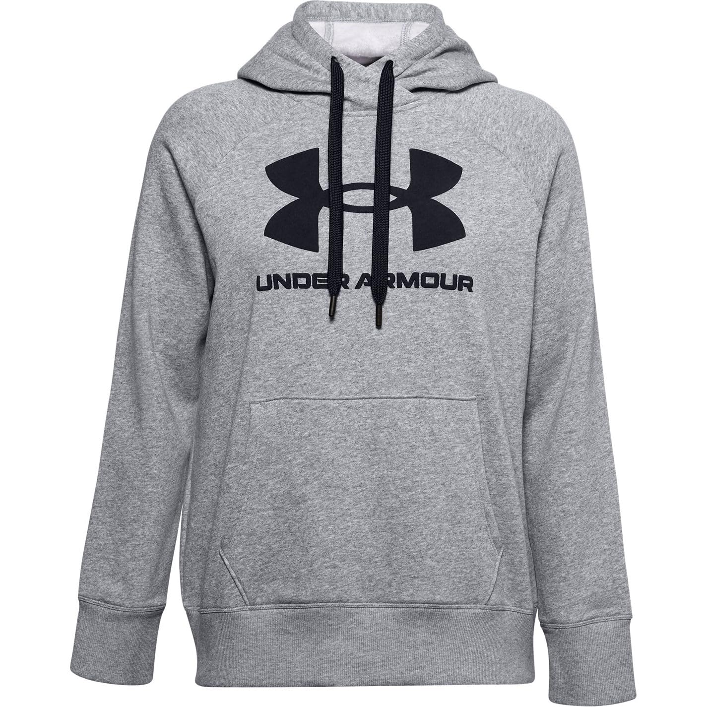 Under Armour Rival Fleece Logo Hoodie, Sudadera Mujer, Acero Jaspeado Medio/negro/negro (035), XS