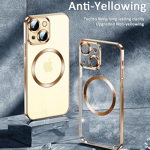 Miniatura 2 de Funda transparente diseñada para iPhone 15 Plus, compatible con MagSafe, iPhone 15Plus, funda magnética con protector de lente de cámara, a prueba