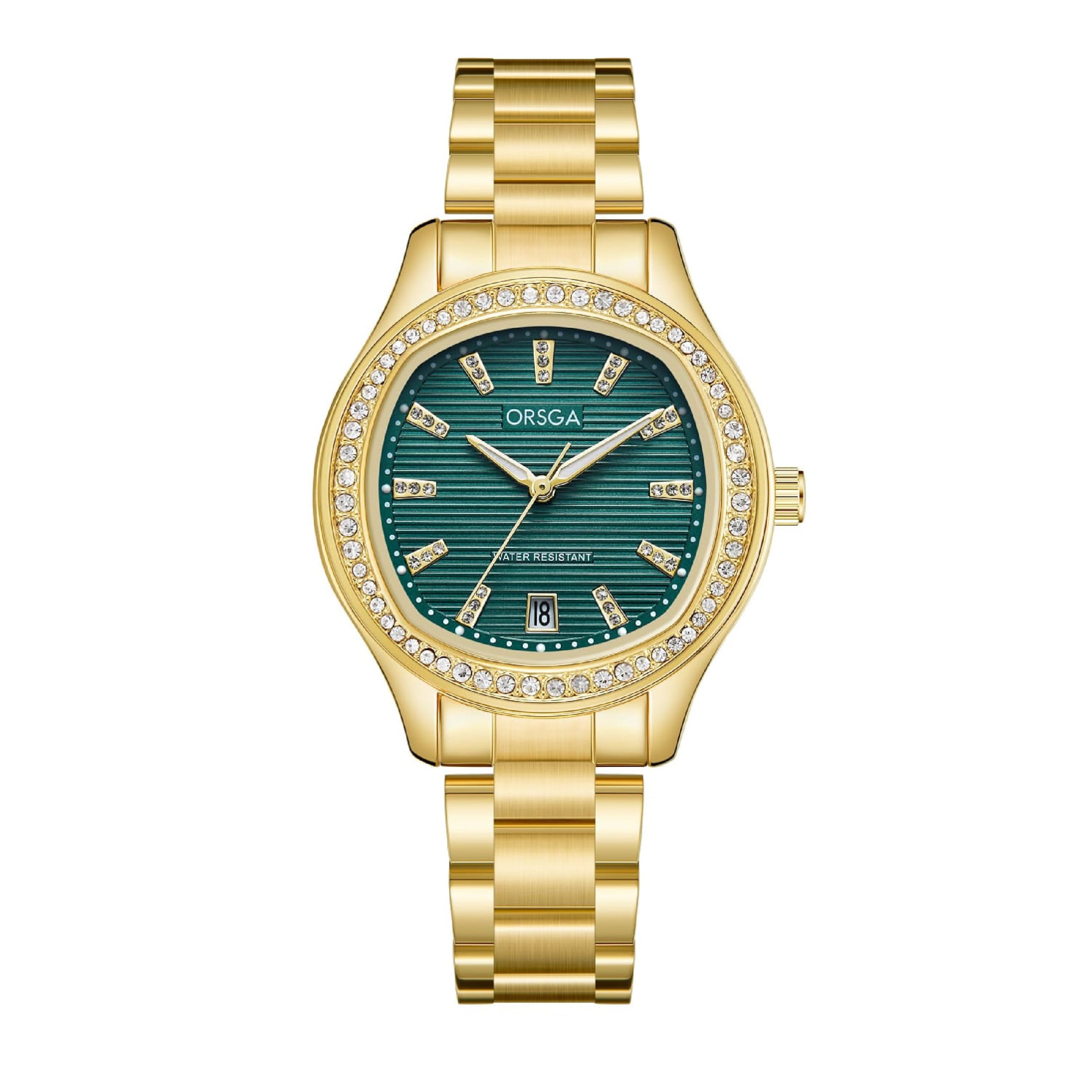 ORSGA Women Watches Opaline Watch for Women - Green Dial Analog Wrist Watches for Women - Formal/Casual/Dailywear Latest Ladies Watches Women (B0CRZ8T8HM) Amazon Price History, Amazon Price Tracker