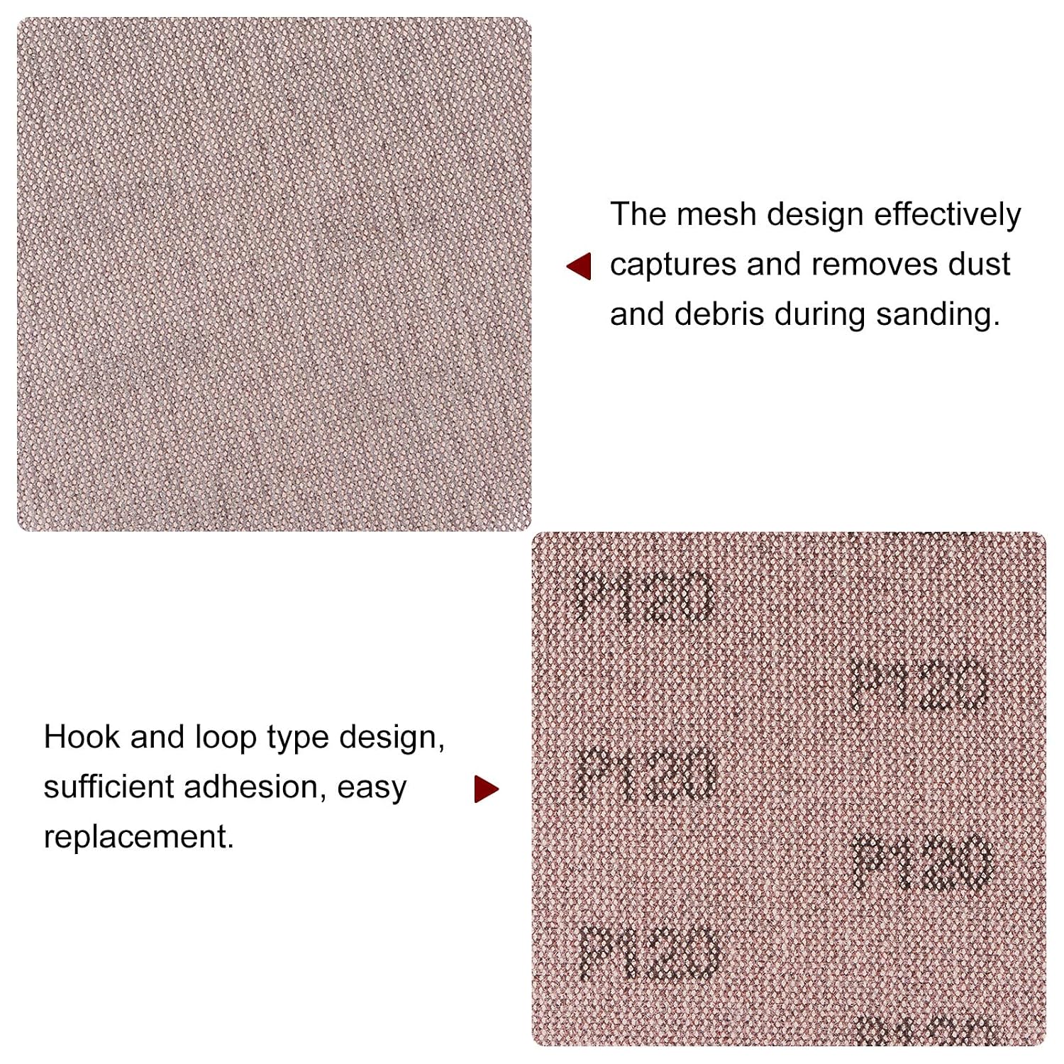 HARFINGTON 10pcs Mesh Sanding Discs 6 Inch Hook and Loop Sanding Net 120 Grits Dust Free Abrasive Pads for Car Wood Drywall Metal Polishing & Grinding