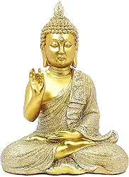 Buda Decorativo Em Resina Sabedoria hindu meditação fortuna Reflexão zen monge 159A