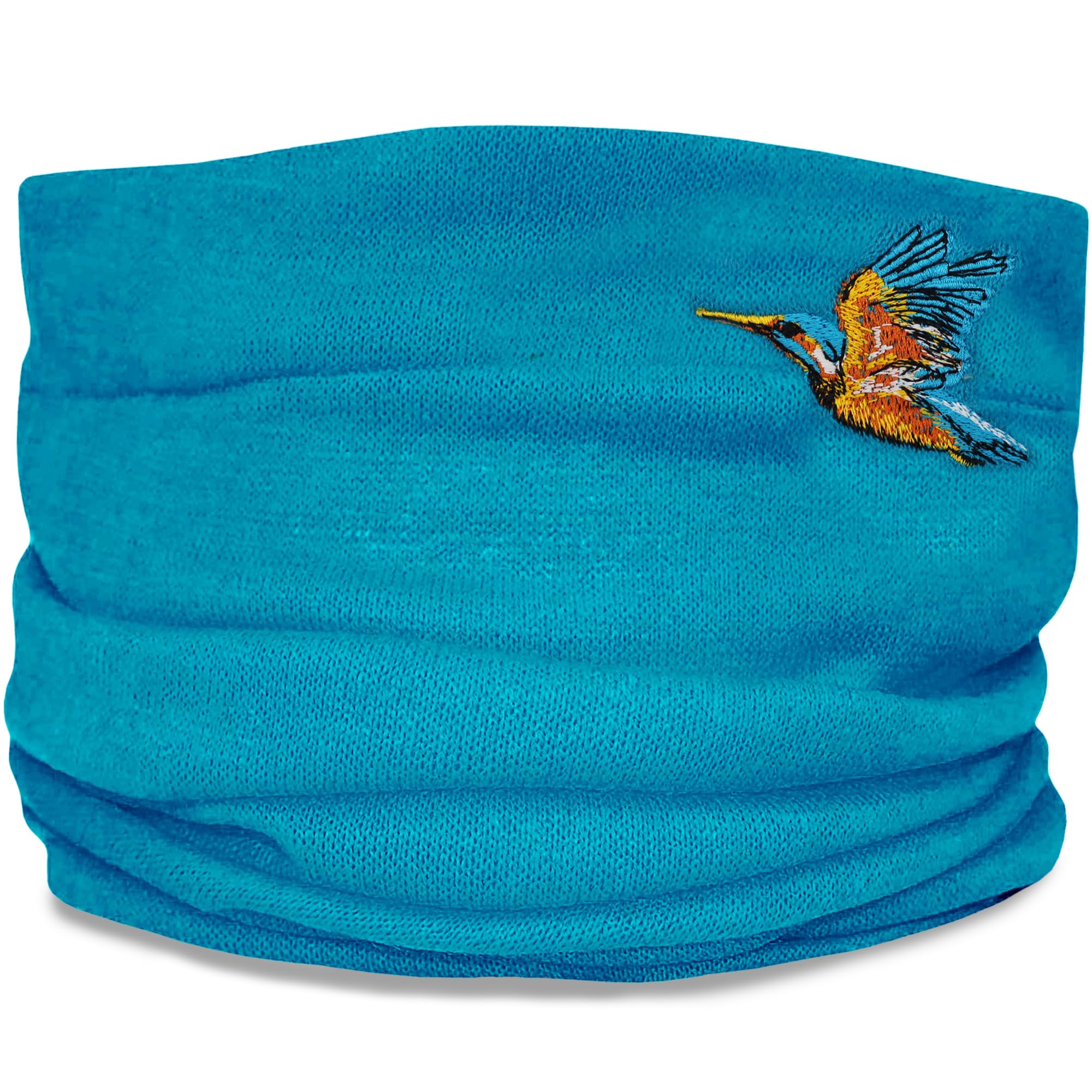 Teddyt's Women's Turquoise Super Soft Fine Knit Kingfisher Snood Scarf
