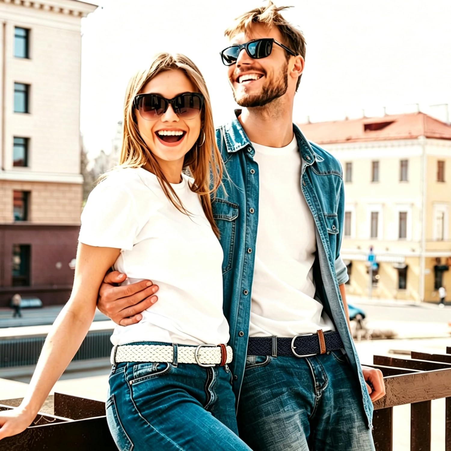 3Pack Jeans Pants Golf Casual Belts for Men Boy Women Girl