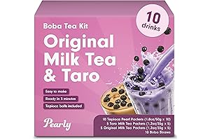 Taro & Brown Sugar Bubble Tea DIY Kit for Teens (10 Kit Variety Pack)