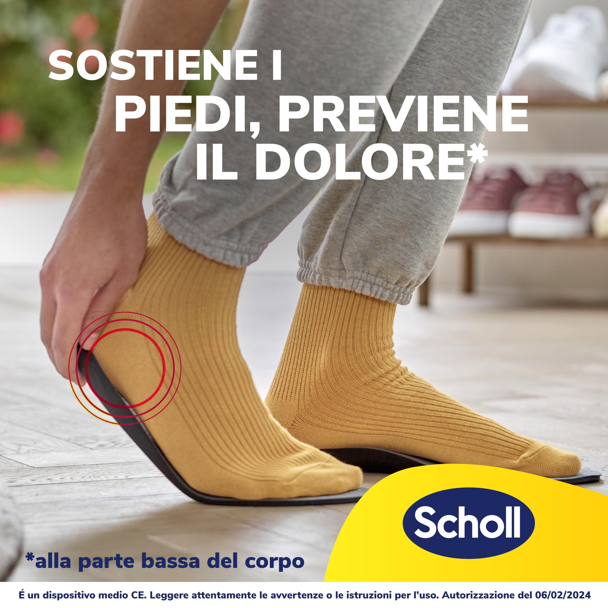 Scholl In-Balance Plantare Sollievo Dolore Fascite Plantare, Plantari con Arco Plantare Rinforzato e Supporto sul Tallone per Alleviare il Dolore, Taglia S (37-39.5), 1 Paio, Uomo e Donna