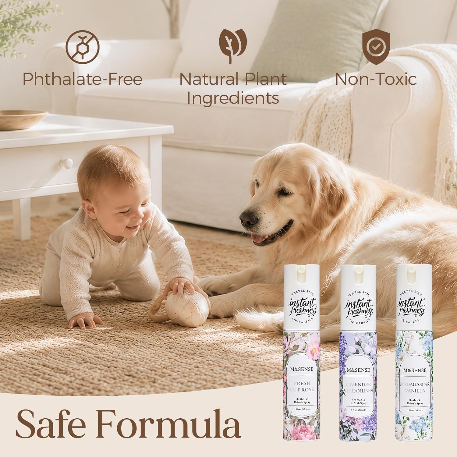M&SENSE Travel Size Freshener Spray, Before-You-Go Toilet Deodorizer