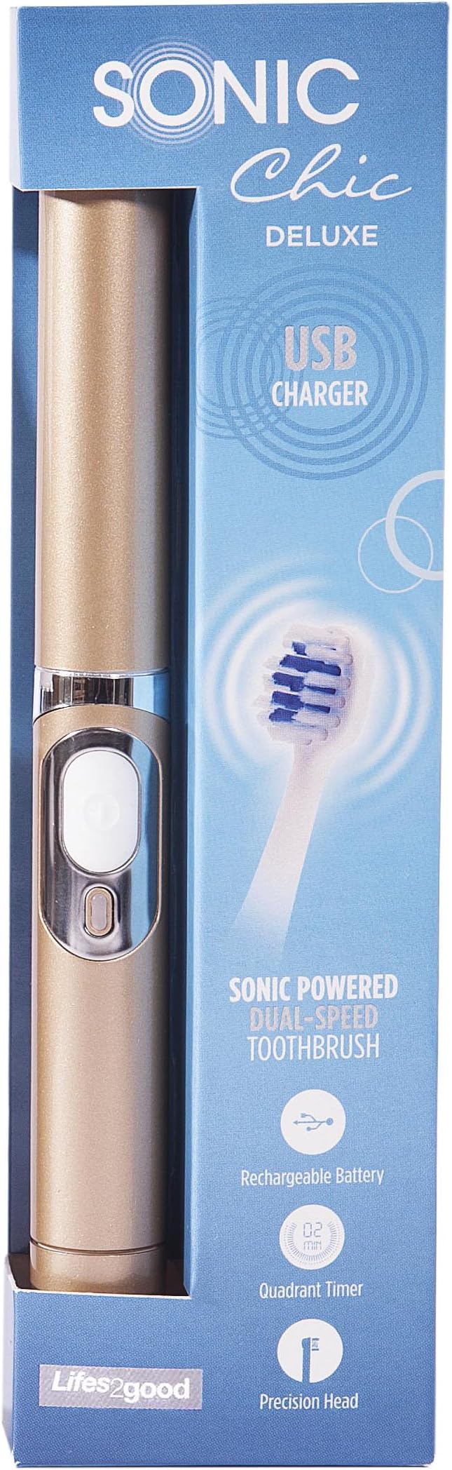 Deluxe Gold Travel Toothbrush