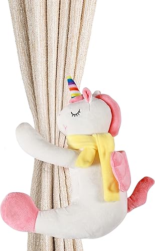 Miniatura 6 de Decoración de unicornio para árbol de Navidad, decoración única de peluche de unicornio de peluche de Navidad para decoración de habitación de