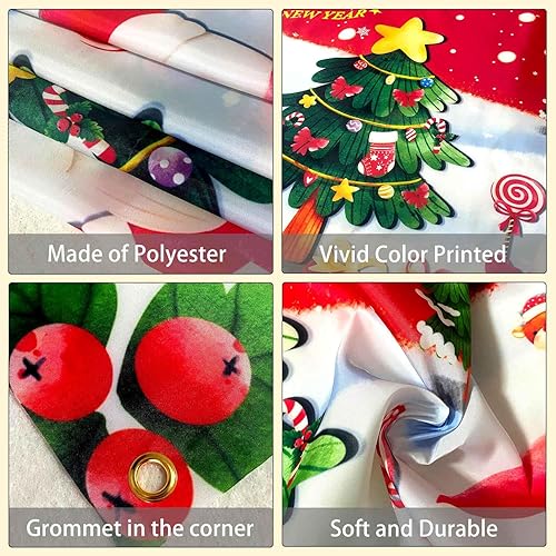 Miniatura 3 de Cartel de fondo de Feliz Navidad, decoraciones de fiesta de Navidad para niños, fondos rojos de Navidad para fotografía, nieve, árbol de Navidad,