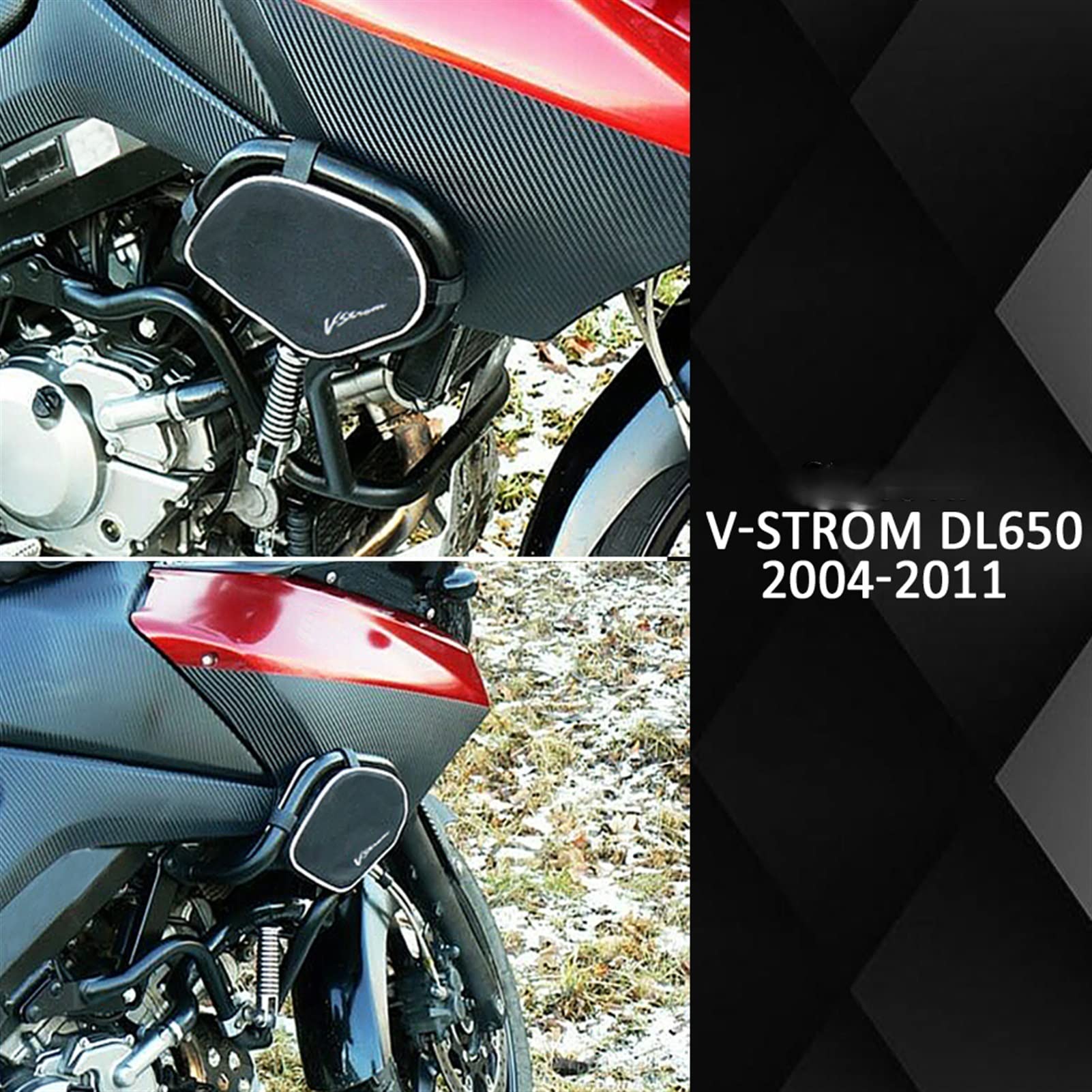 Moto pour Suzuki V-Strom 650 DL650 Crash Bars Cadre Crash Bars Sacs Réparation Outil Placement Sac Boîte À Outils Moto Accessoires