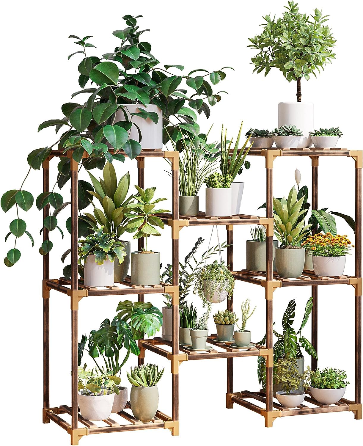 Snazzy Plant Stand Indoor, Outdoor Wood Plant Stands for Multiple Plants, Plant Shelf Ladder Table Plant Pot Stand for Living Room, Patio, Balcony, Plant Gardening Gift (B0CNVRRTDP) Amazon Price History, Amazon Price Tracker