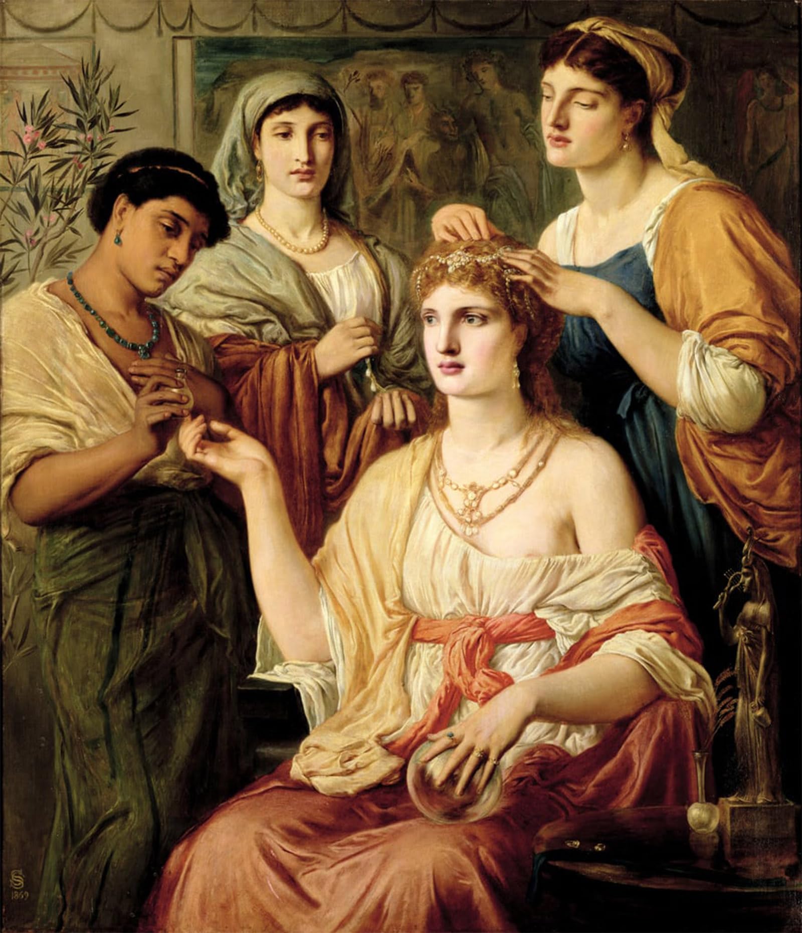 Artxlxxbn No Frame Famous Print Painting Colorful Art Print The Toilet Of A Roman Lady By Simeon Canvas Art Decorations For Home Decor 60X90cm