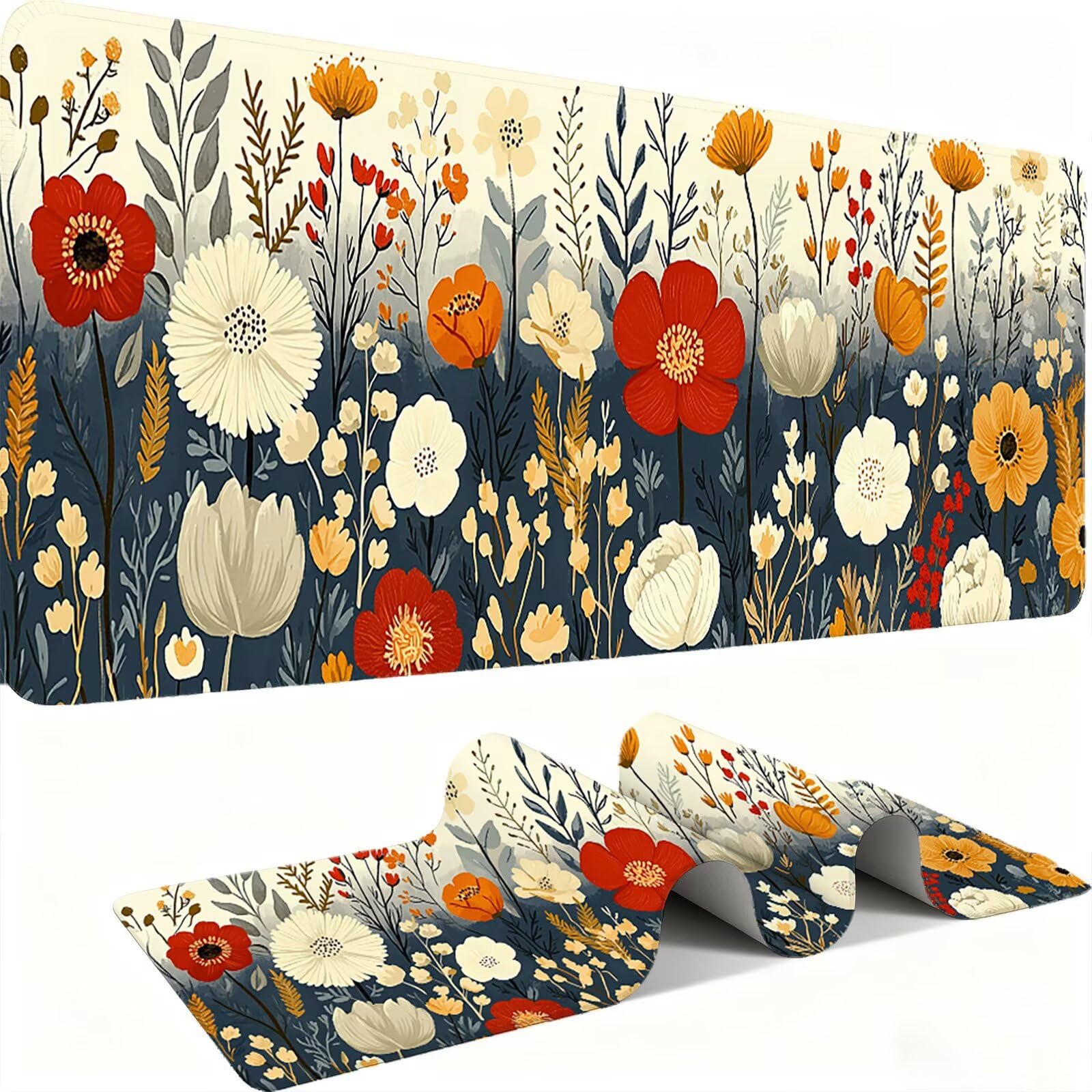 Podkładka pod mysz 1200 x 600 mm Podkładka pod mysz dla graczy, bardzo cienka podkładka na biurko, antypoślizgowa gumowa podstawa, zmywalna, ulepszona prędkość i precyzja do komputera, komputera