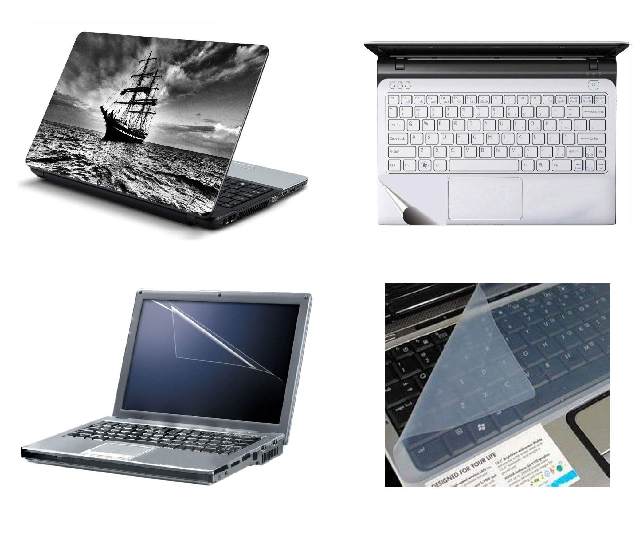 NAMO ART in1 Laptop Accessories Combo Kit - Laptop Skins 15.6 inch Stickers with Laptop Screen Protector, KeyGuard and Trackpad Skin (Multicolour) (B074CLJF9Q) Amazon Price History, Amazon Price Tracker