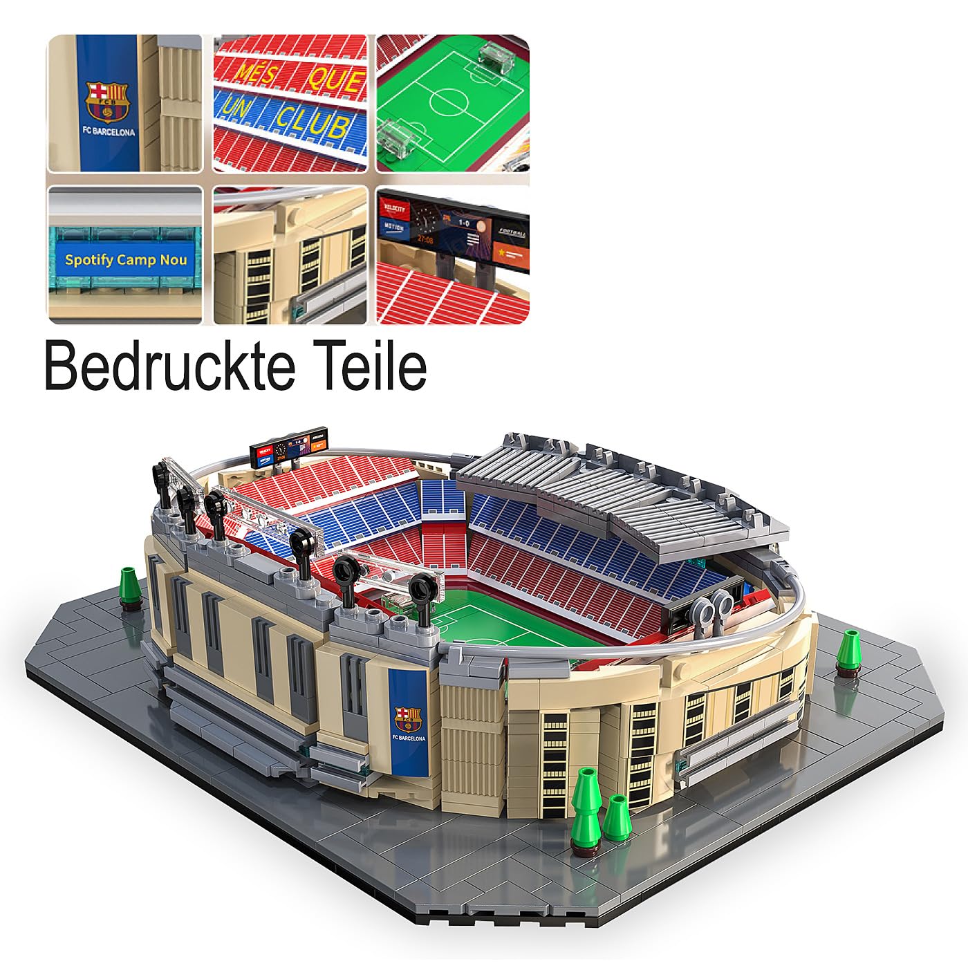 JAMARA 402910 CADA Camp NOU Stadion FC Barcelona cegły z klocków zaciskowych Stadion model zestaw do montażu architektura zabawka dla dzieci od 8 lat pomysł na prezent