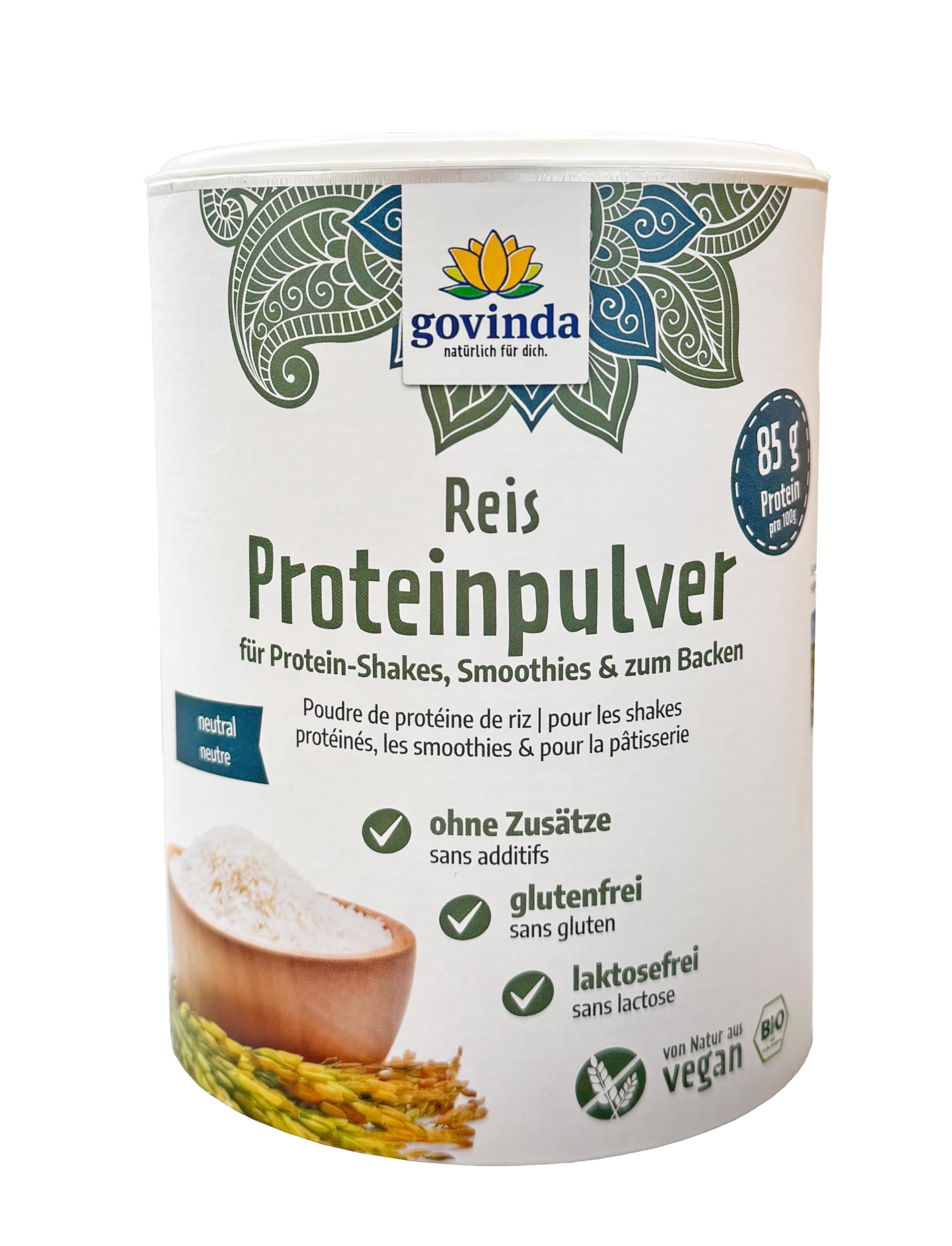 Govinda Protein-Pulver, Bio Reis, 400g (6)