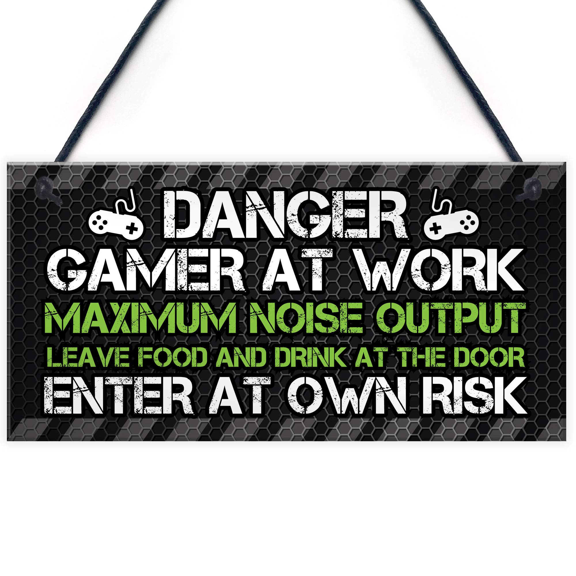 Red Ocean Funny Gaming Warning Sign Novelty Gaming Gifts For Boys Birthday Christmas Present For Gamer from B&Q