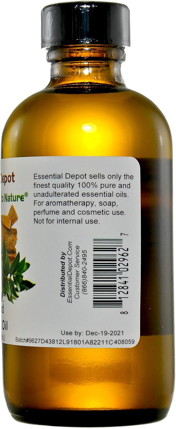 Ho Wood Essential Oil - 4 oz - GC/MS Tested - Supplied in 4 oz. Amber Glass Bottle with Black Phenolic Cone Lined and Safety Sealed Cap