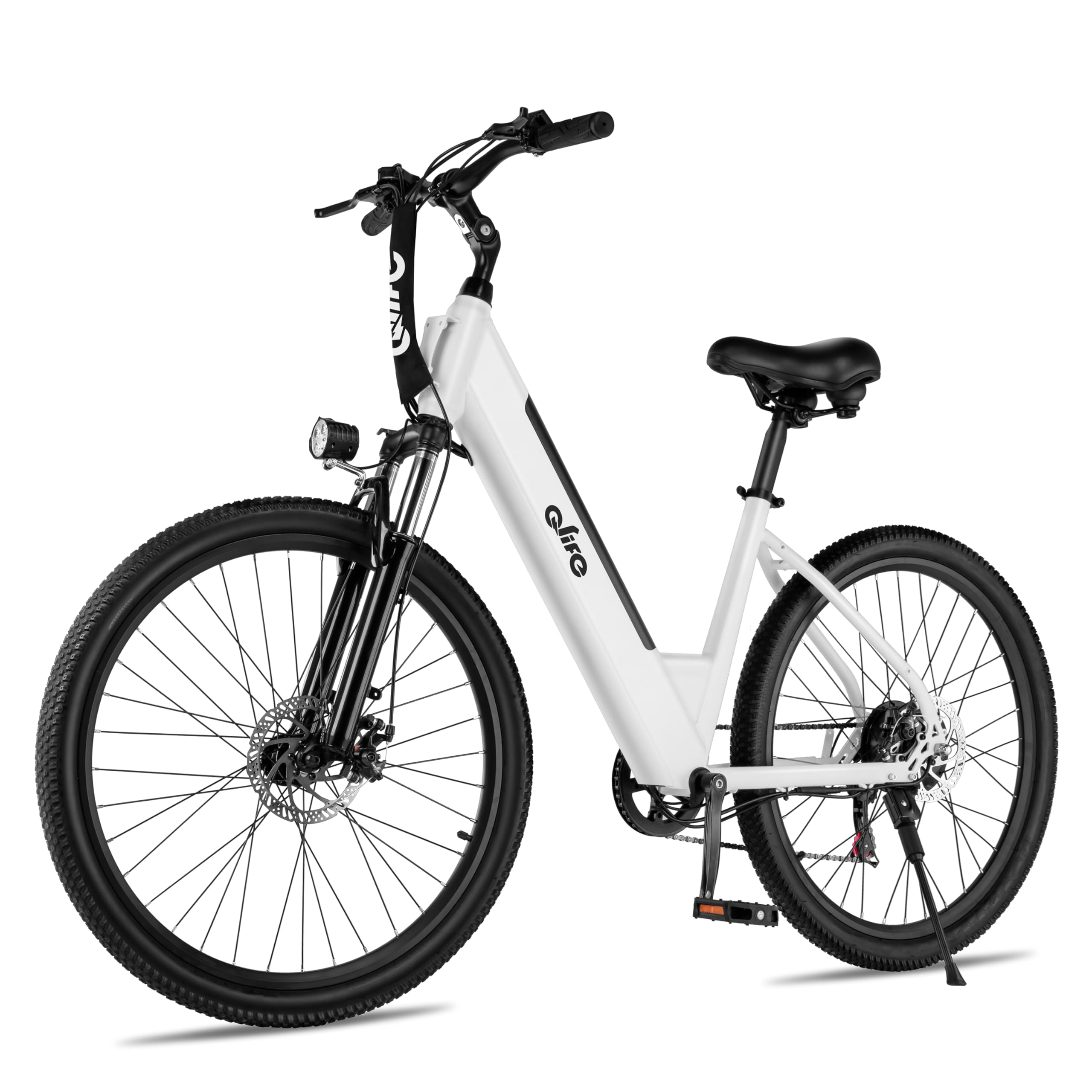 Qlife Cityone Electric Bike for Adults & Teens, Step-Through Commuter Ebike, 1000W Peak Motor, 55-Mile Range, 48V Removable Battery, 26-Inch City Tires, 7-Speed, Up to 25 MPH