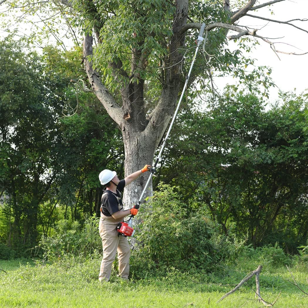 MAXTRA Pole Saw Gas Powdered, Reach to 16 Foot Extendable Tree Trimmer Powerful 42.7CC 2-Cycle Gas Chainsaw Cordless Tree Pruning Saw with Portable Bag : Patio, Lawn & Garden
