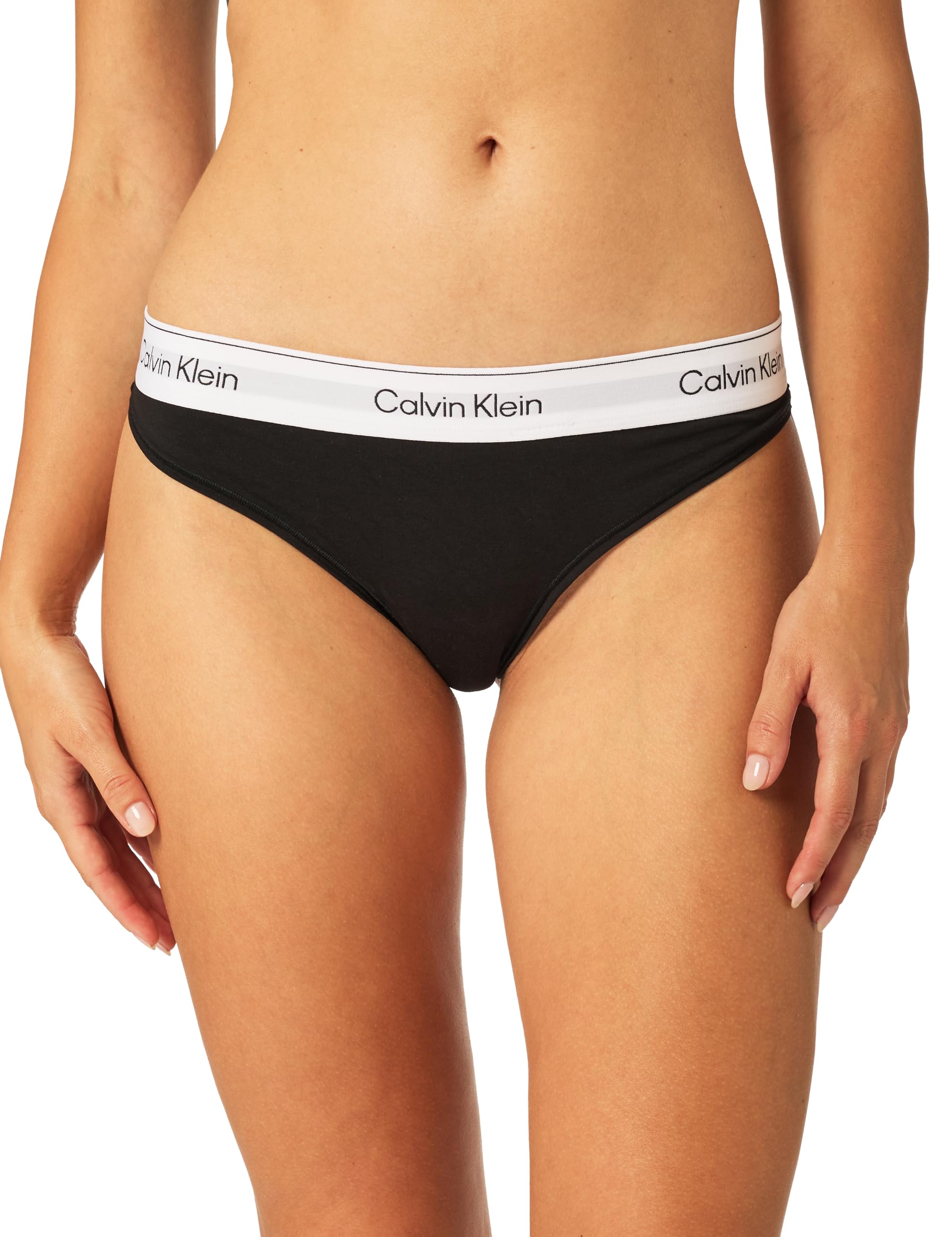 Calvin Klein Damen String Thong mit Stretch, Schwarz (Black), XL