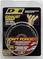 Vista 2 de Design Engineering - Cinta aislante para escape DEI 01010, rollo de 1" x 50' - color canela, Negro