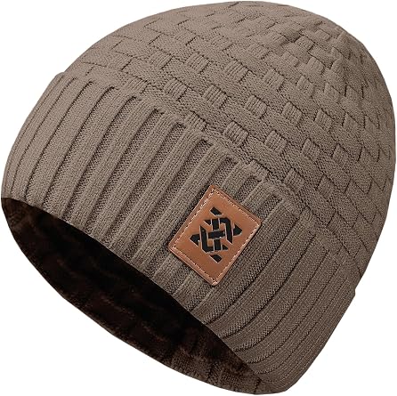 Zaitun Beanie Hats for Men and Women Winter Warm Waffle Knit Cap Comfort Thick Daily Rib Cap