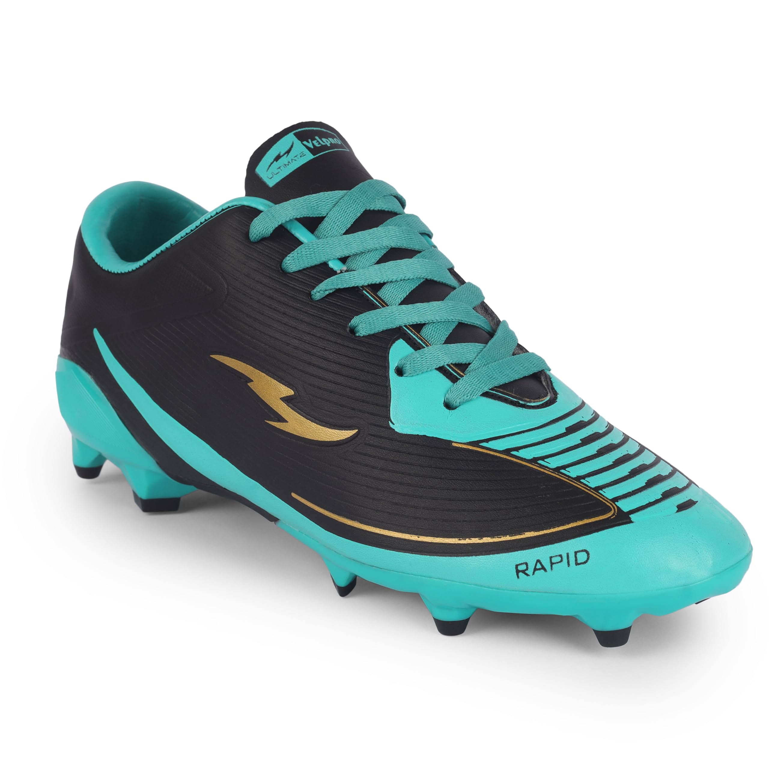 Black Rapid Turf Hardground TPU Dual Color Sole Lightweight Studs Football Shoes for Men (Size- 4 to 10)-image-20