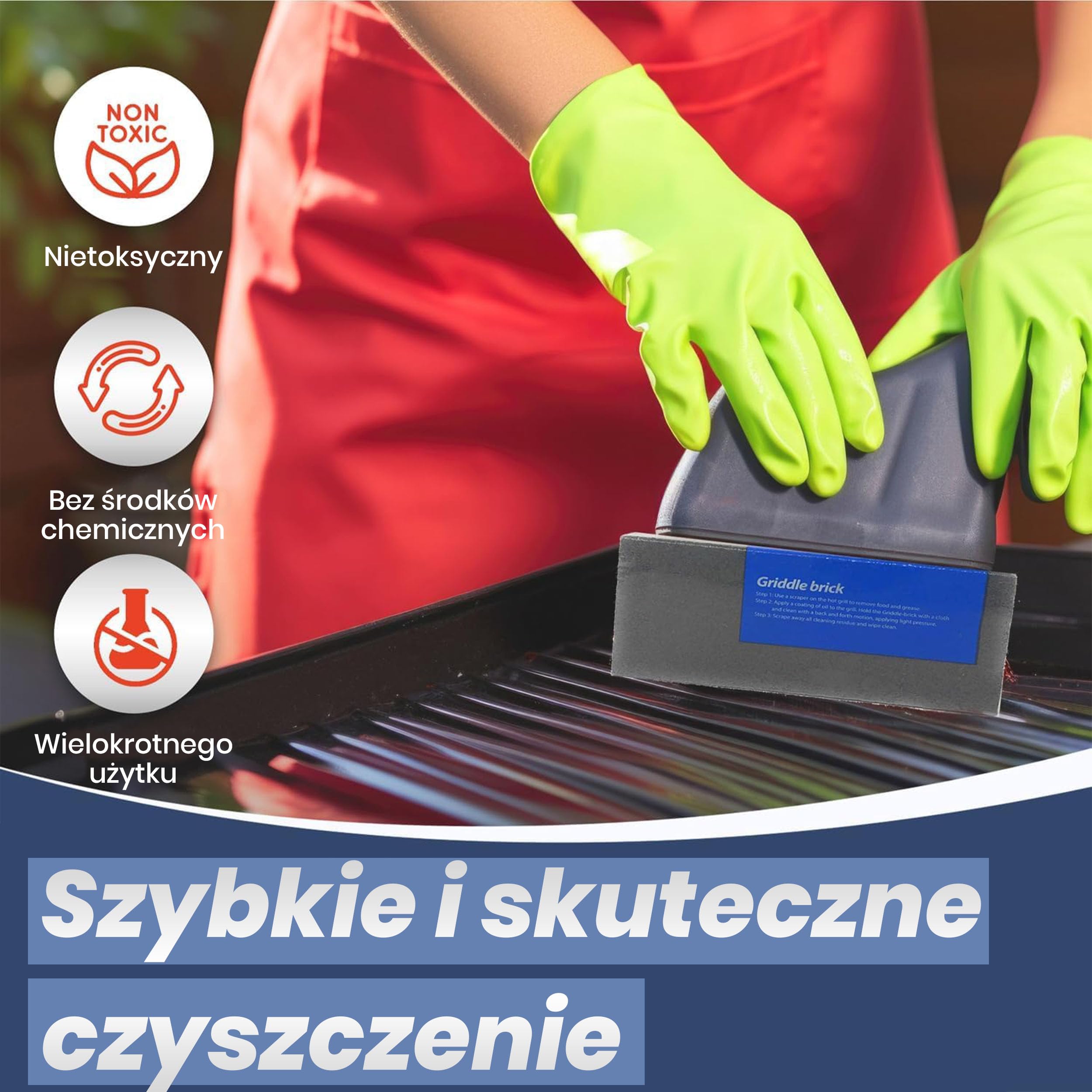 Abbey Pumeks W Kostce Do Grilla - 12 Sztuk | Blok Do Czyszczenia Płyt Grillowych | Usuwanie Tłustych Plam, Pozostałości I Brudu | Środek Do Czyszczenia Płyt Grzewczych Do Kuchni I Grilla