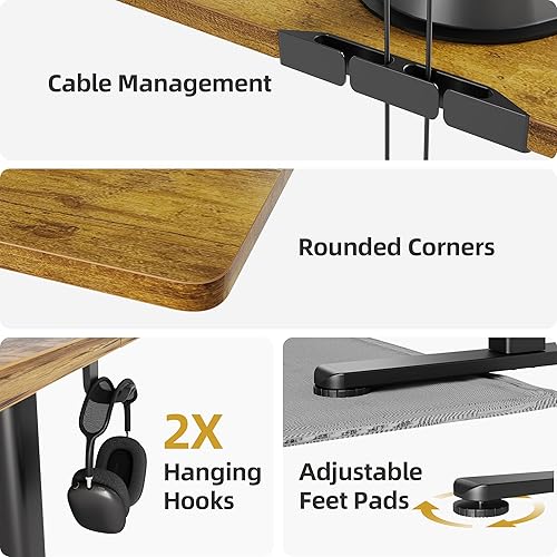 Miniatura 33 de INNOVAR Escritorio eléctrico de pie, escritorio de pie de altura ajustable, escritorio de pie de 40 x 24 pulgadas para computadora de oficina en